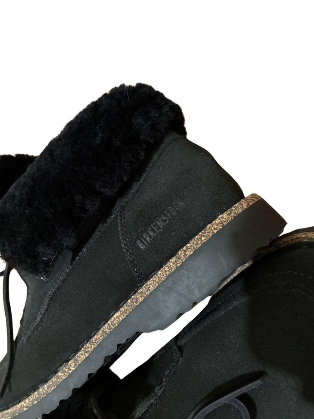 Birkenstock Bakki Black Suede Shearling Lined Ankle Boots EU 38 US 7 Winter/Fall - Picture 2 of 7
